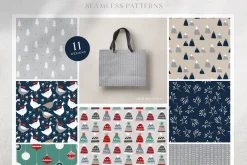 200+ Silent Christmas watercolor set
