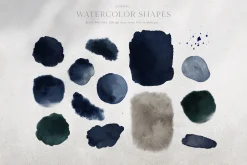 200+ Silent Christmas watercolor set