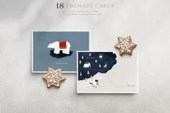 200+ Silent Christmas watercolor set