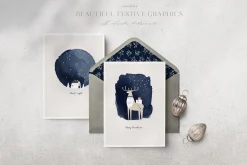 200+ Silent Christmas watercolor set