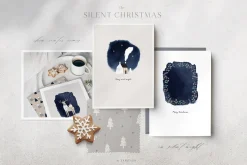 200+ Silent Christmas watercolor set