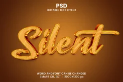 Silent 3d Editable Psd Text Effect