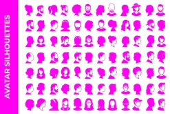 Silhouette avatar Male and female
