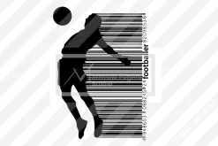 Silhouettes of football players. set