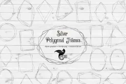 Silver Polygonal Frames Clipart