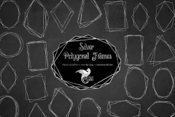 Silver Polygonal Frames Clipart