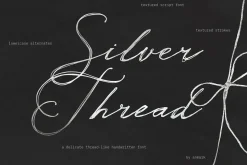 Silver Thread Textured Script Font