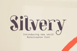 Silvery renaissance serif font