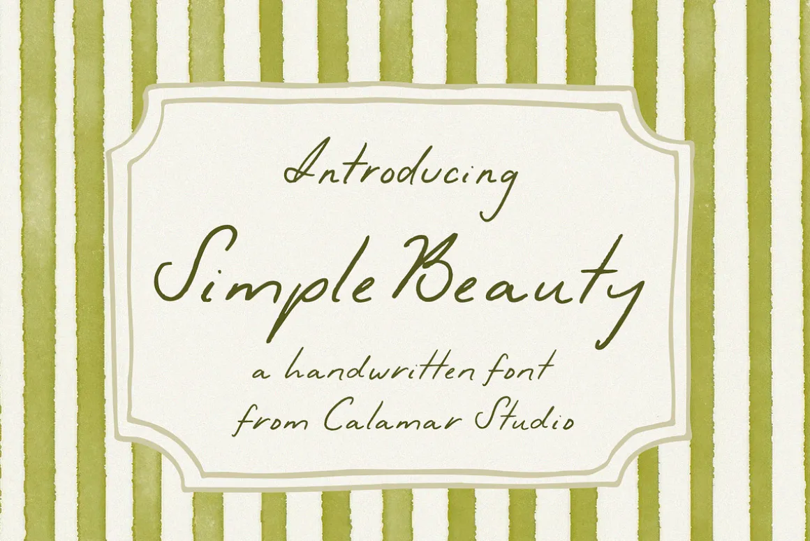 Simple Beauty | Handwritten Font
