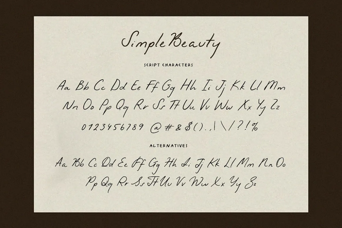Simple Beauty | Handwritten Font