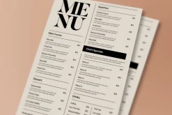 Simple Food Menu