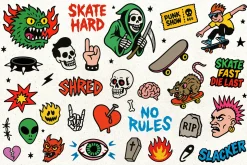 Skate or Break | 200+ Sticker Set
