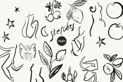 SKETCHES Line Art Drawings