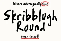 Skribblugh Round - Handwriting Font