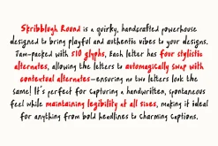 Skribblugh Round - Handwriting Font