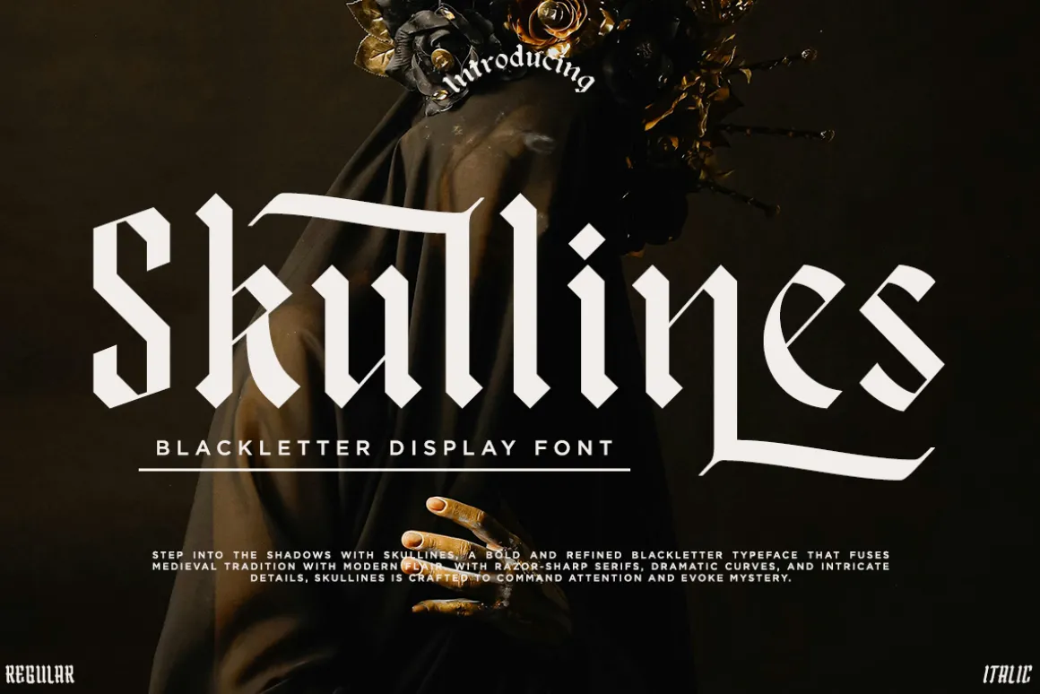 Skullines - Blackletter Display Font