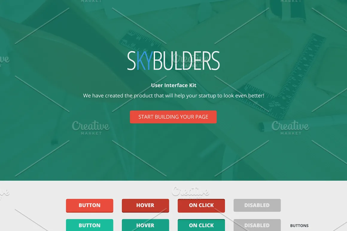 SkyBuilders One Page PSD Template