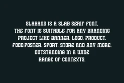 Slabanz - Slab Serif & Sport Font