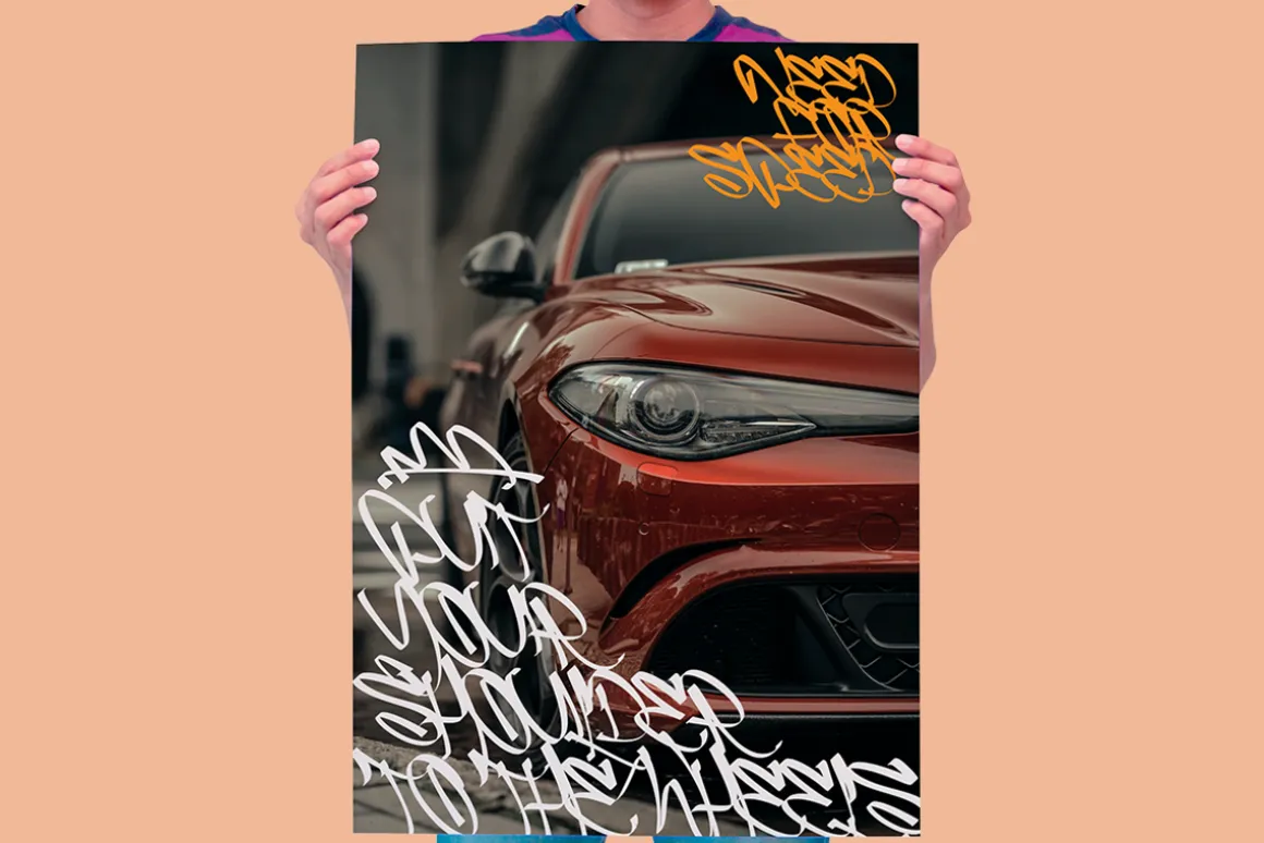 Slash Roller | A Graffiti Font