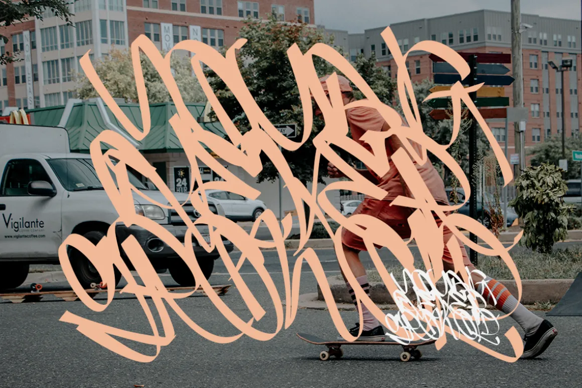 Slash Roller | A Graffiti Font