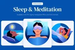 Sleep and Meditation Illustration