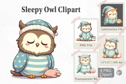Sleepy Owl Clipart