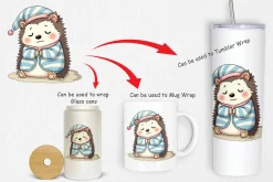 Sleepy Hedgehog Clipart
