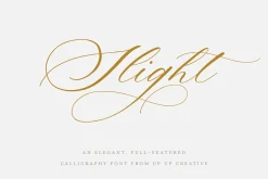 Slight, A Calligraphy Font