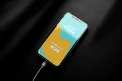 Smartphone on Charger Mockup PSD