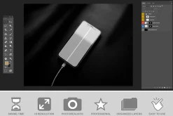 Smartphone on Charger Mockup PSD