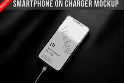 Smartphone on Charger Mockup PSD