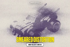 Smeared Distortion Photo Effect