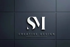 SM,MS Abstract Letters Logo design