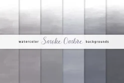 Smoke Ombre Watercolor Backgrounds