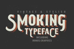 Smoking typeface + Illustration