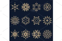 Snowflakes icon collection. Graphic
