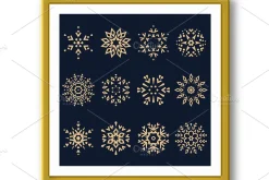 Snowflakes icon collection. Graphic