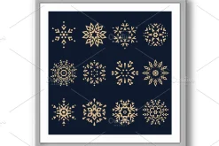 Snowflakes icon collection. Graphic