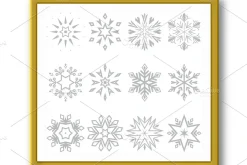 Snowflakes icon collection. Graphic