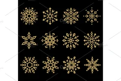Snowflakes icon collection. Graphic