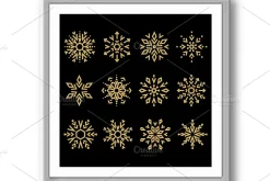 Snowflakes icon collection. Graphic