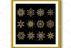 Snowflakes icon collection. Graphic