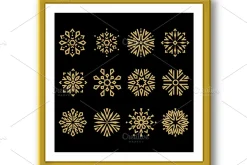 Snowflakes icon collection. Graphic
