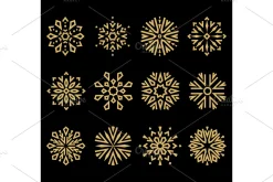 Snowflakes icon collection. Graphic