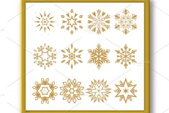 Snowflakes icon collection. Graphic