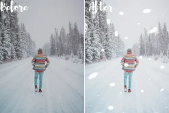 Snow overlays for Lightroom mobile