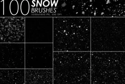 100 Snow Photoshop Brushes