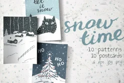 SNOWTIME patterns and illustrations