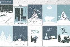 SNOWTIME patterns and illustrations