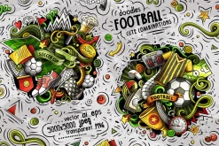 Soccer Cartoon Doodle Big Pack
